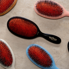 Large Extra Pure Boar Bristle Brush B1 Dark Ruby