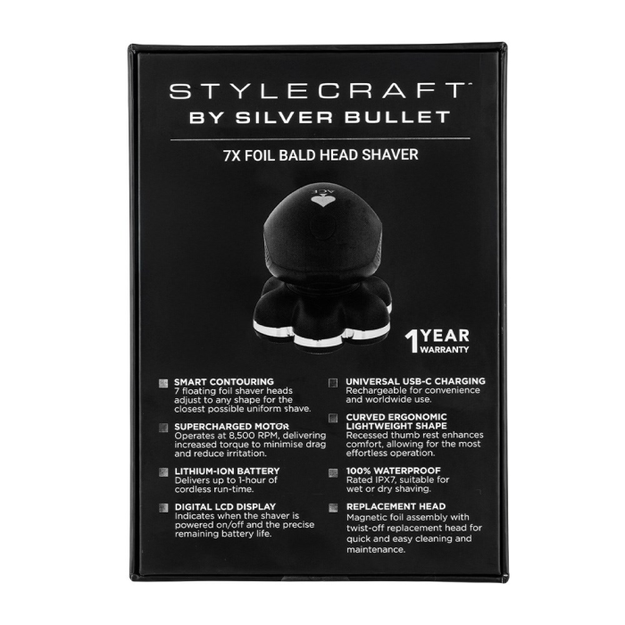 Silver Bullet StyleCraft Ace 7x Foil Bald Head Shaver