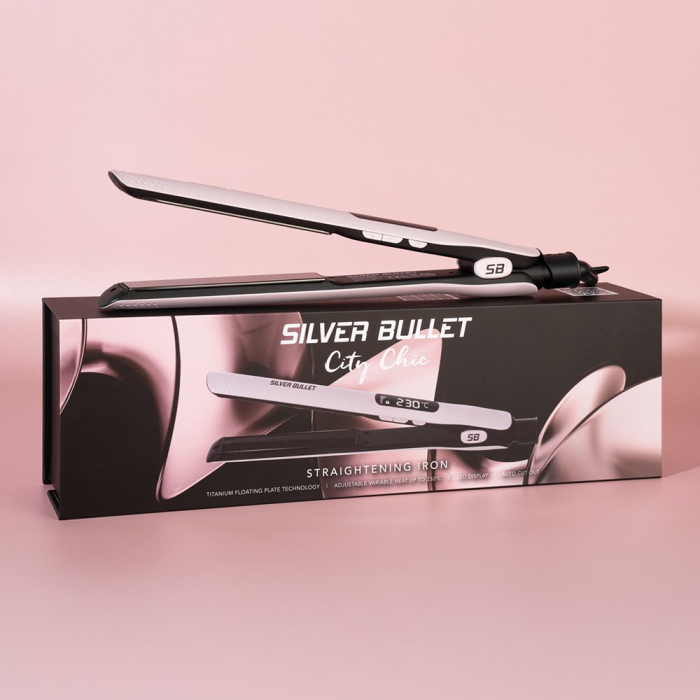 Silver Bullet City Chic Hair Straightener Pink