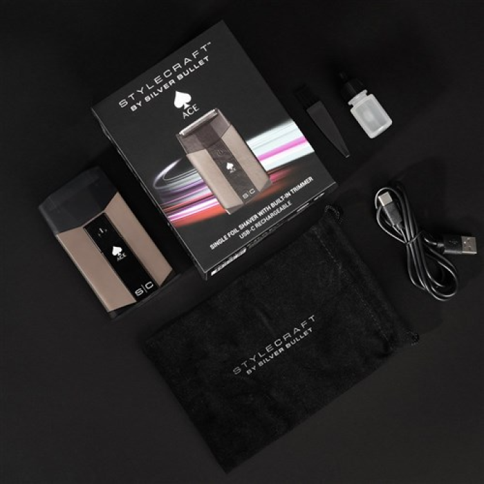 Silver Bullet Stylecraft By Silver Bullet Ace Single Foil Shaver with Trimmer