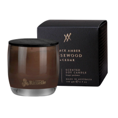 Black Amber, Rosewood & Cedar Scented Soy Candle 140g