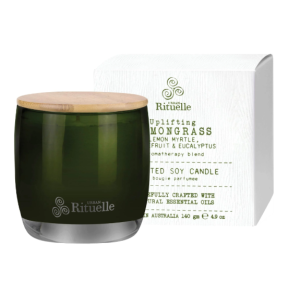 Soy Candle Lemongrass, Lemon Myrtle, Grapefruit & Eucalyptus Scented 140g
