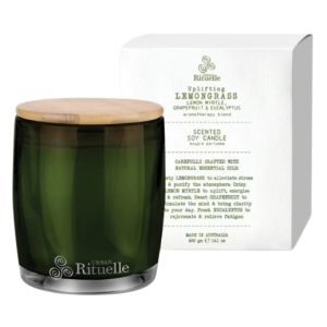 Soy Candle Lemongrass, Lemon Myrtle, Grapefruit & Eucalyptus Scented 400g