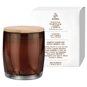 Soy Candle Vanilla, Lavender & Geranium Scented 400g