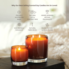 Vanilla, Lavender & Geranium Scented Soy Candle 140g