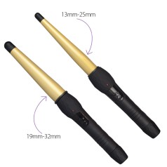 Fastlane Gold Large Ceramic Conical Curling Wand 32mm -19mm