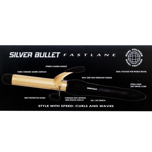 Silver Bullet Fastlane Gold Ceramic Curling Iron 25mm