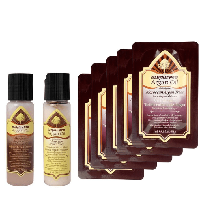 Babyliss Pro Argan Oil 7-Piece Mini Trial Pack Babyliss Pro Argan Oil 7-Piece Mini Trial Pack