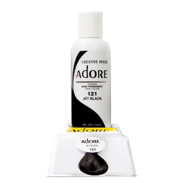 Adore Semi Permanent Hair Colour - 121 Jet Black