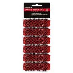 Genuine Swiss Hair Rollers 16mm (6pc) Red