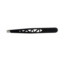 Black Tweezer Slant with Pouch 14065