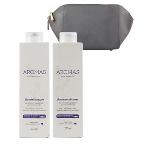 NAK Aromas Blonde Shampoo and Conditioner Duo with Toiletries Bag