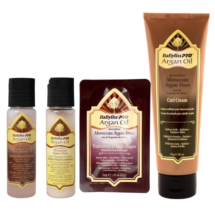 Babyliss Pro Argan Oil 8pc Travel Pack with Curl Cream Babyliss Pro Argan Oil 8pc Travel Pack with Curl Cream