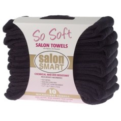 So Soft Microfibre Salon Towels - Black 10 pack