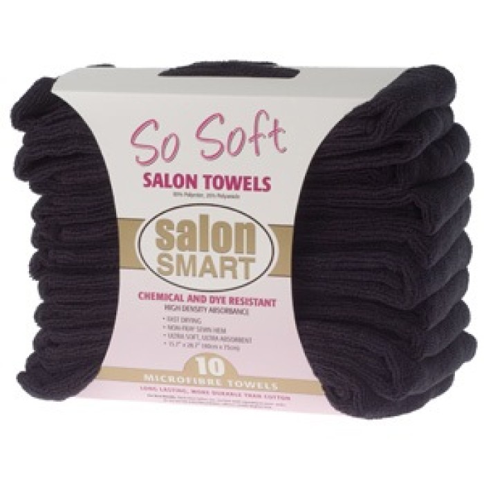 Salon Smart So Soft Microfibre Salon Towels - Black