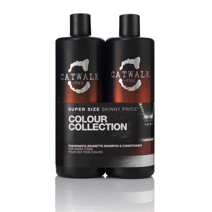 Tigi Catwalk Fashionista Brunette Shampoo & Conditioner Tween 750mL Duo Pack