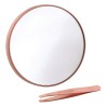 Tweezerman Rose Gold Mini Slant Tweezer and Mirror Duo