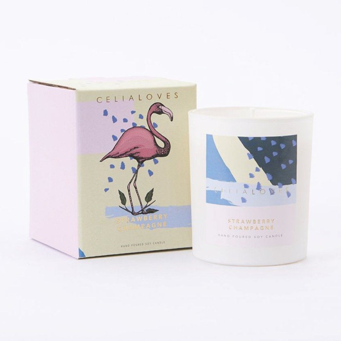 Celia Loves Strawberry Champagne Candle