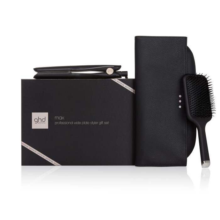 ghd Max Wide Hair Striaghtener Gift Set with Paddle Hair Brush & Bag