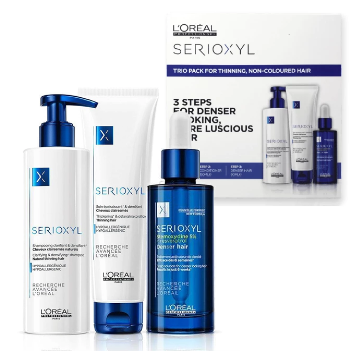L'Oreal Professional Serioxyl Trio Pack with Denser Hair - Non Coloured Hair 