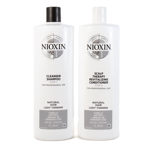 Nioxin System 1 Cleanser & Conditioner 1 Litre Duo