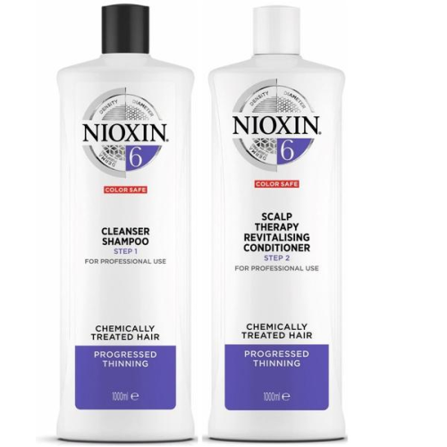 Nioxin System 6 Cleanser & Conditioner 1 Litre Duo