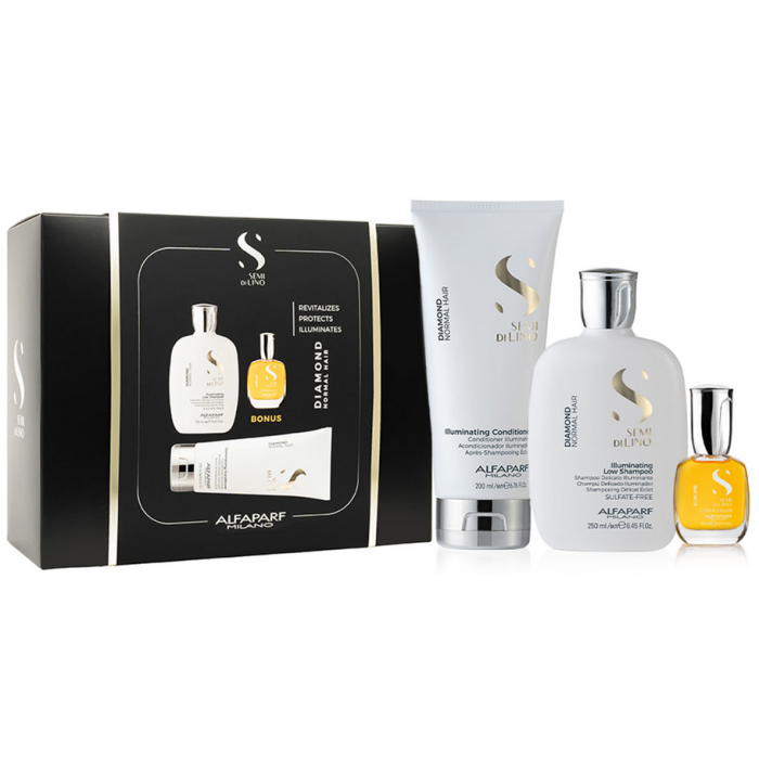 Alfaparf Alfaparf Semi Di Lino Diamond Illuminating Trio Pack with Oil