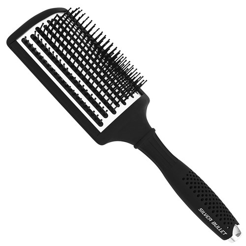 Silver Bullet Black Velvet Ceramic Paddle Hair Brush