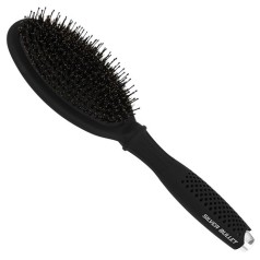Black Velvet Cushion Hair Brush Black