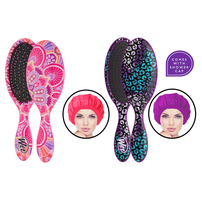 Wet Brush Pro Style Saver Kit - Dangling Brush and Shower Cap Combo