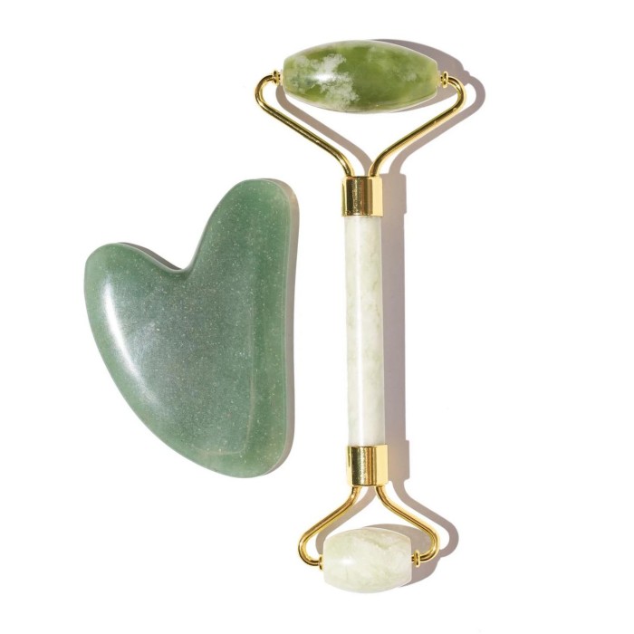 Zove Beauty Jade Facial Roller & Gua Sha Set