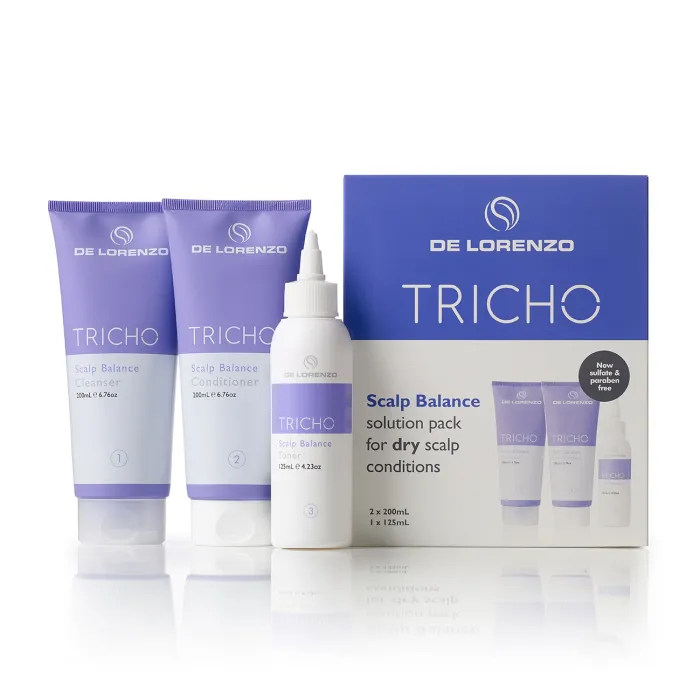 De Lorenzo Tricho Scalp Balance Trio Pack For Dry Hair De Lorenzo Tricho Scalp Balance Trio Pack For Dry Hair