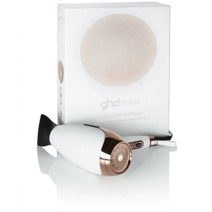 ghd helios hair dryer in white
