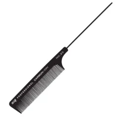 Carbon + Ion Metal Tail Comb #25 Black