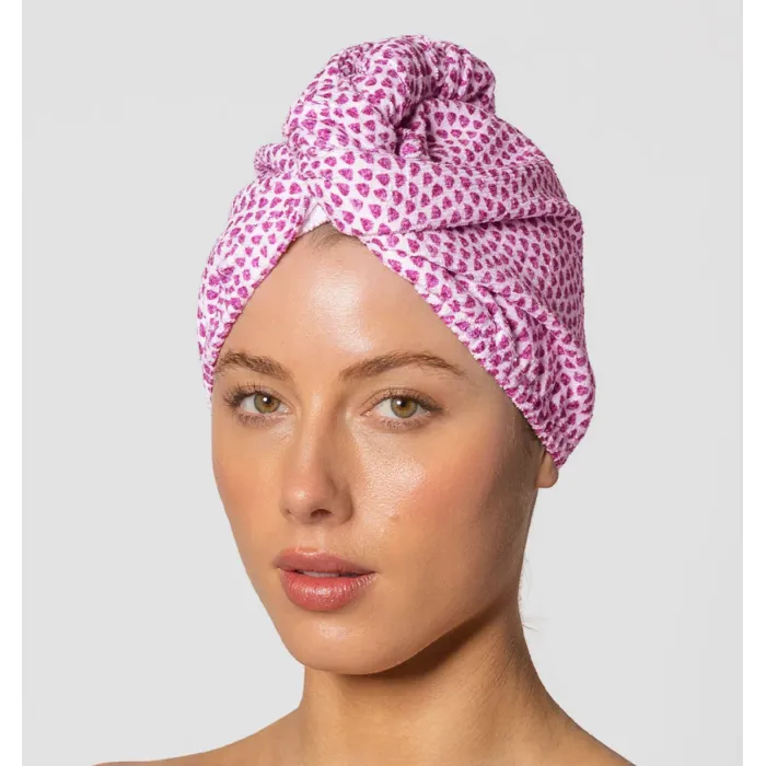 Louvelle RIVA Hair Towel Wrap - Pink Dot