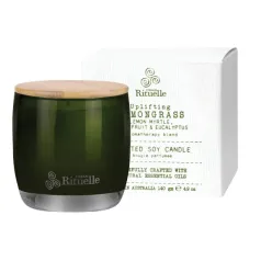 Soy Candle Lemongrass, Lemon Myrtle, Grapefruit & Eucalyptus Scented 140g
