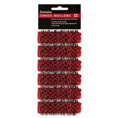 Genuine Swiss Hair Rollers 16mm (6pc) Red