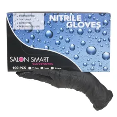 Gloveworks Black Nitrile Gloves 100pk Small