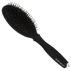 Black Velvet Cushion Hair Brush Black
