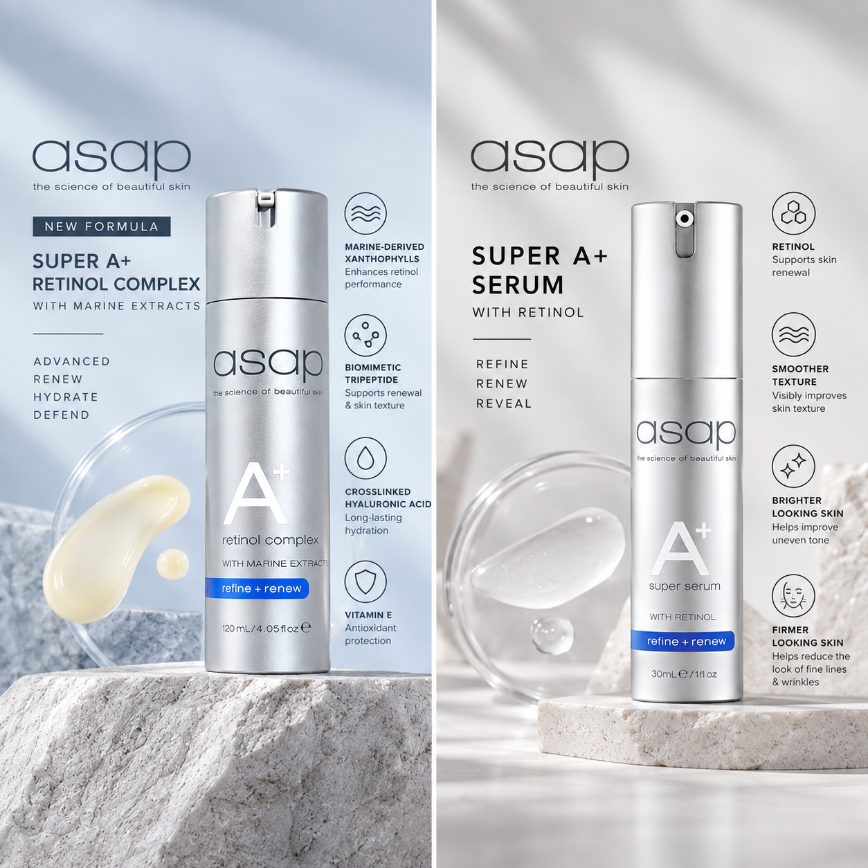 asap Super A+ Serum vs Super A+ Retinol Complex